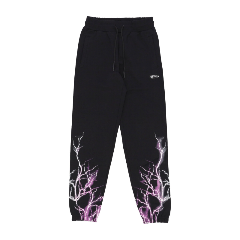 Leichte Herren-Trainingshose Lightning Pant Schwarz/Lila/Grau