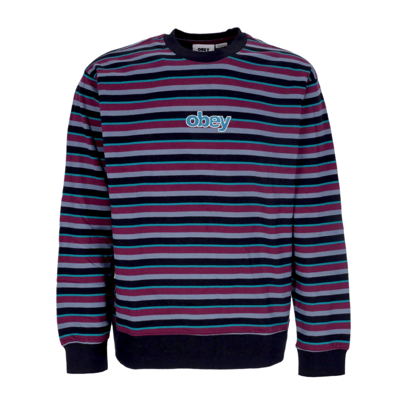 Anden Stripe Crew Specialty Fleece Herren-Sweatshirt mit Rundhalsausschnitt Schwarz Multi