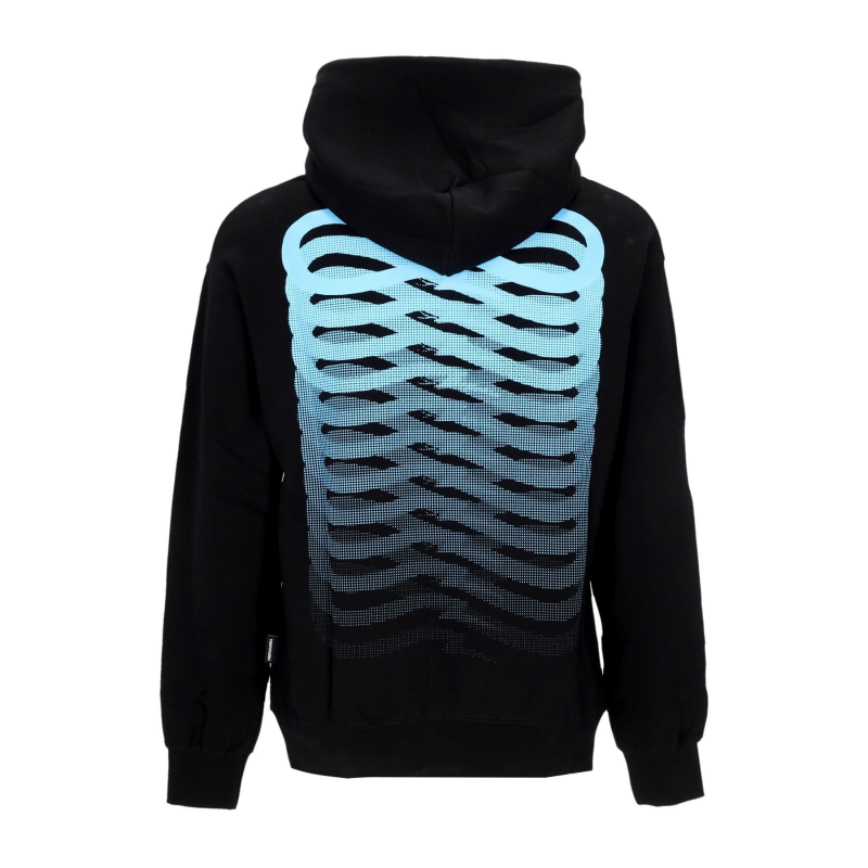 Leichtes Herren-Kapuzenpullover Ribs Hoodie Schwarz