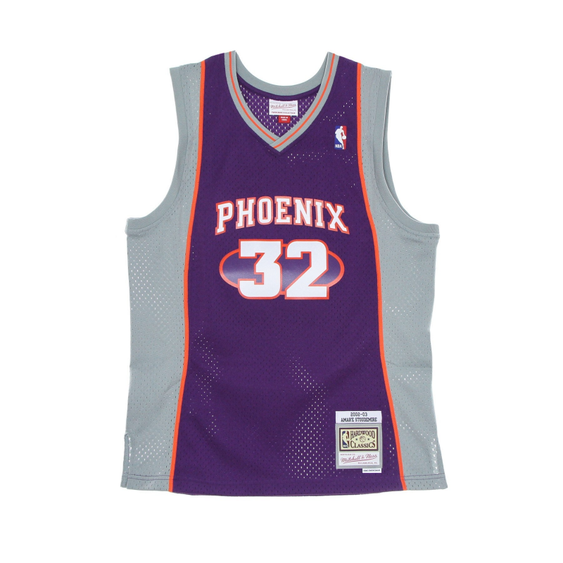 Herren-Basketball-Tanktop Nba Swingman Jersey Hardwood Classics Nr. 32 Amar'e Stoudemire 2002–03 Phosun Lila/Original-Teamfarben