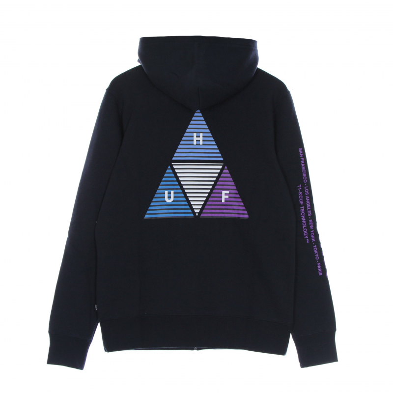 Herren Prism Triple Triangle Kapuzenpullover mit durchgehendem ReiBverschluss