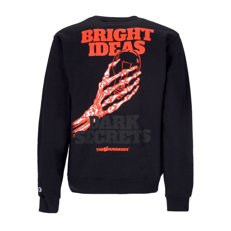 Bright Ideas Crewneck X Champions Schwarzes Herren-Sweatshirt mit Rundhalsausschnitt
