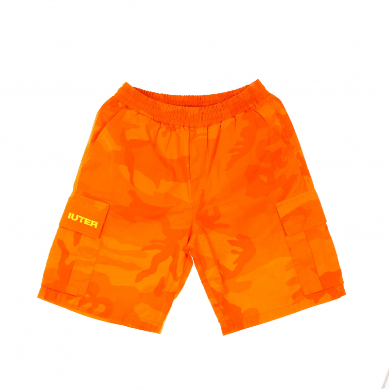 Kurze Cargo-Camo-Hose fur Herren in Orange