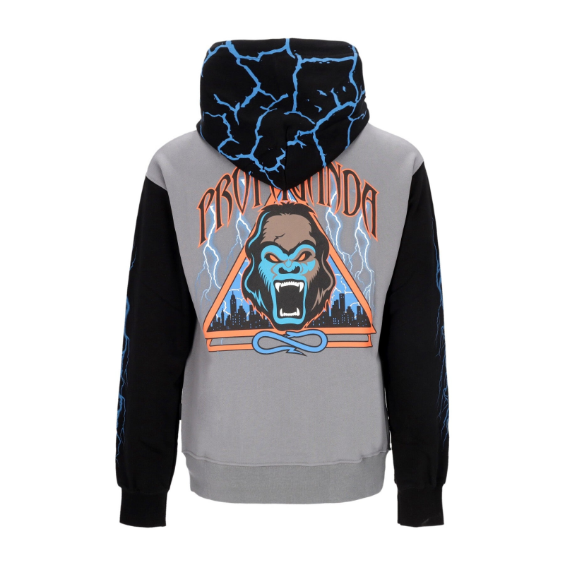 Leichtes Herren-Sweatshirt mit Kapuze, Triangle Gorilla Hoodie, Grau