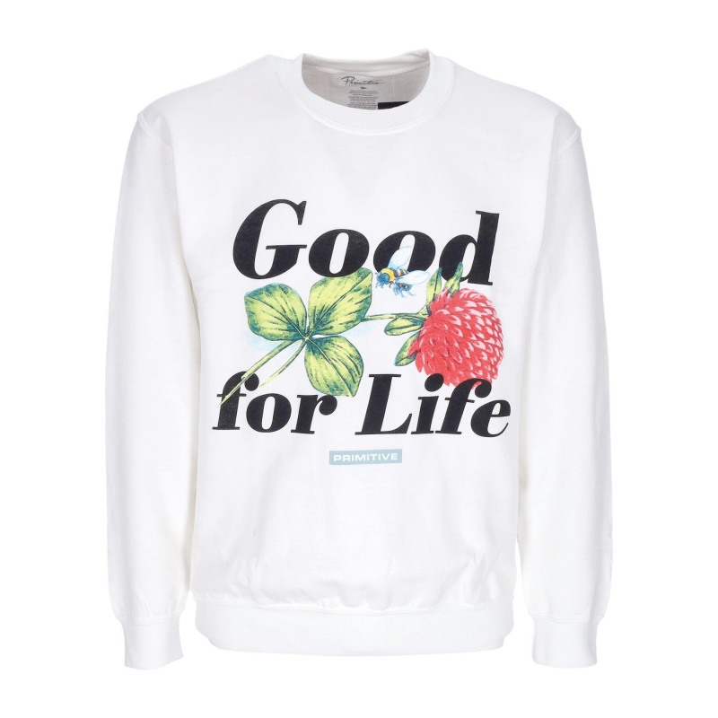 Feliz Herren-Sweatshirt mit Rundhalsausschnitt, WeiB