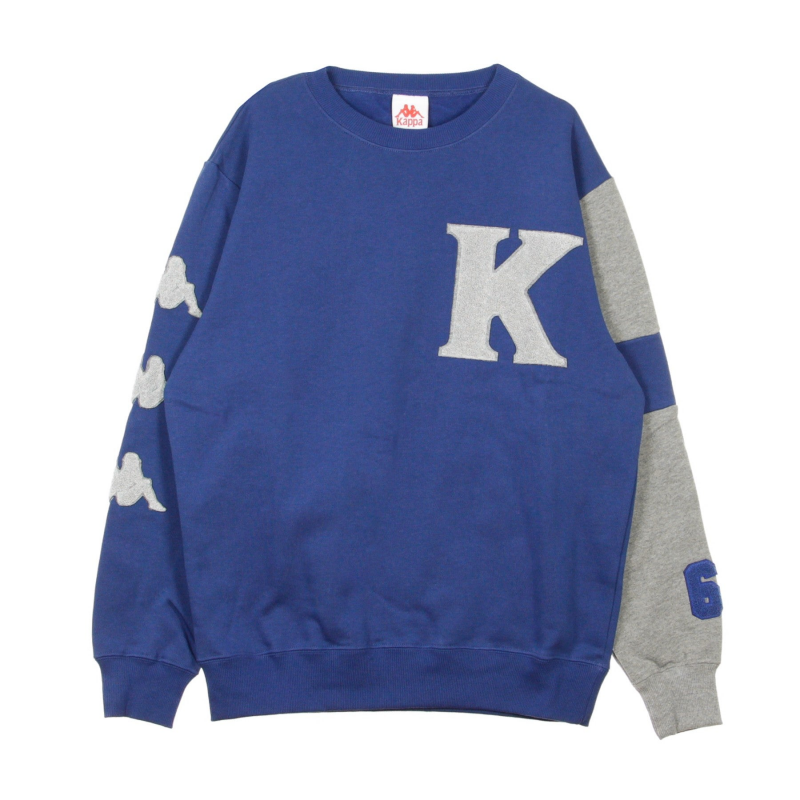 Authentisches Benchi Herren-Sweatshirt mit Rundhalsausschnitt, Blau Md/Grau Lt