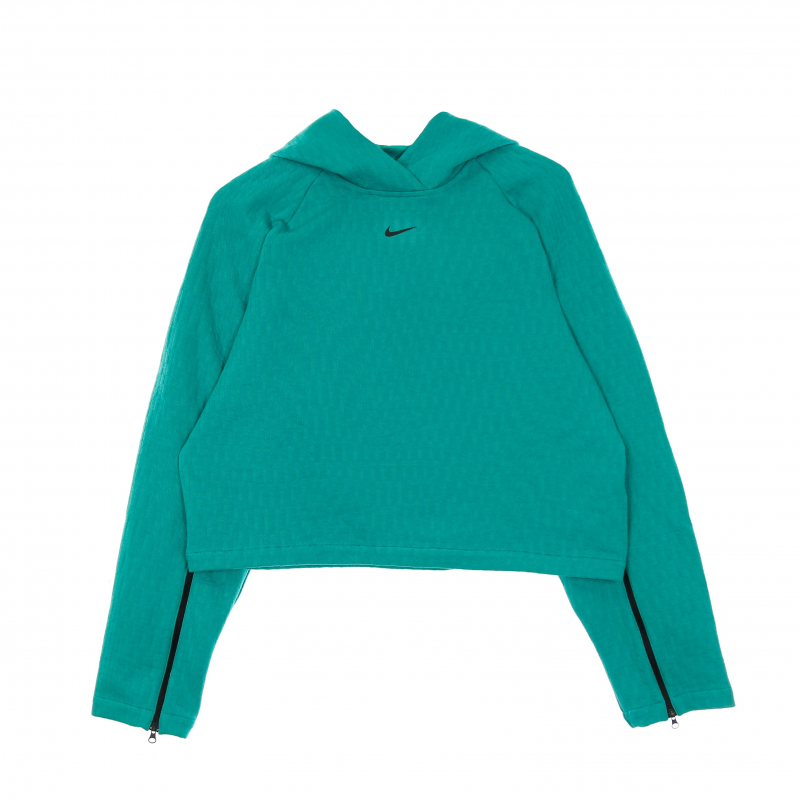 Leichter Damen-Hoodie W Sportswear Tech Pack Hoodie All Over Jacquard Neptungrun/Schwarz