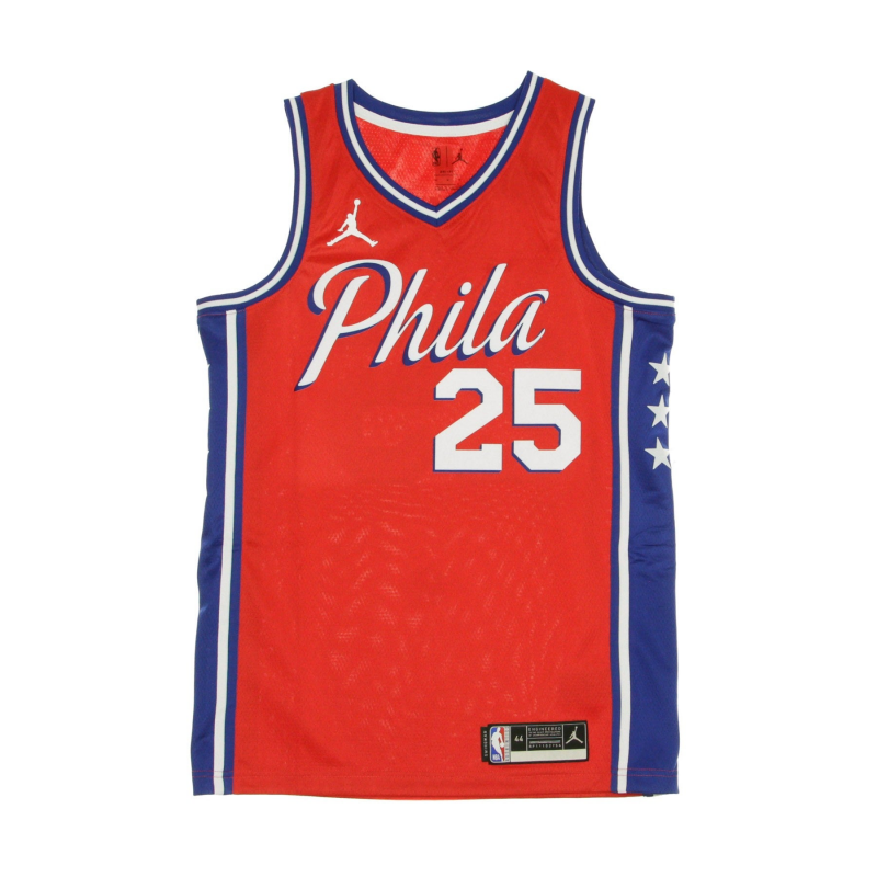 Herren-Basketball-Tanktop Nba Swingman-Trikot Jordan Statement Edition 2020 Nr. 25 Ben Simmons Phi76e University Red