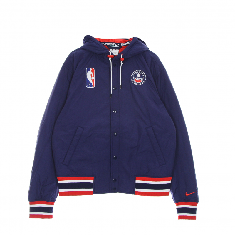 Herren NBA Courtside Full Zip Jacke Bronet Blue Void/University Red