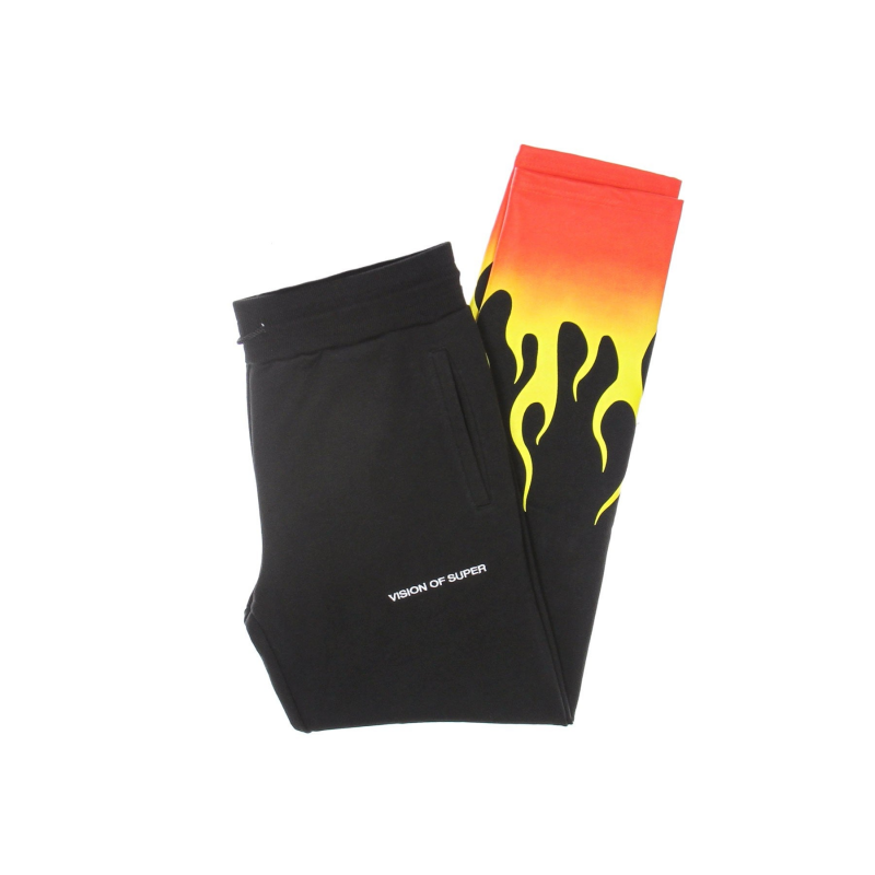 Leichte Herren-Trainingshose, rote Hose mit schattierten Flammen