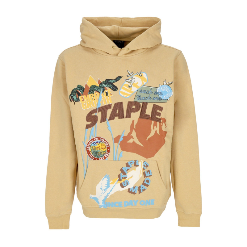 Leichtes Herren-Kapuzenpullover mit Hemlock-Grafik-Hoodie Almond