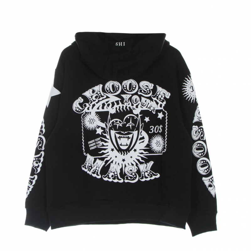Leichtes Kapuzen-Sweatshirt fur Herren. Wahlen Sie Ihren Masken-Hoodie in Schwarz