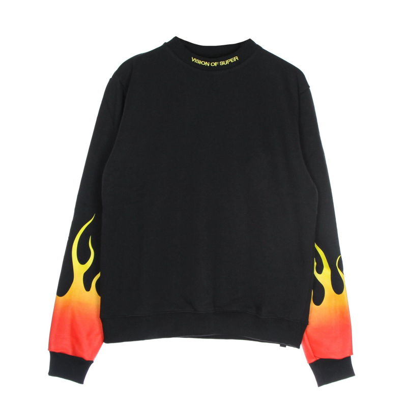 Red Shaded Flames Crewneck Leichtes Herren-Sweatshirt mit Rundhalsausschnitt
