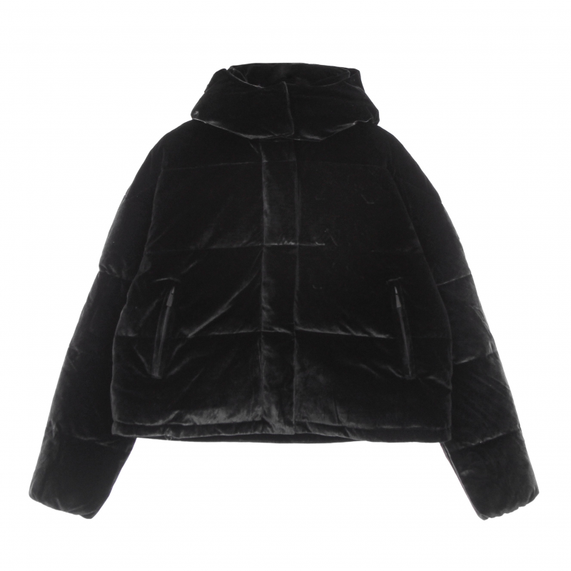 Authentische schwarze Damen-Daunenjacke von Flissy