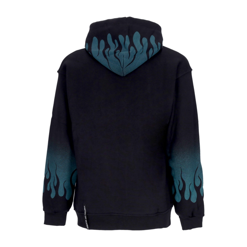 Negative Flames Hoodie Herren Kapuzenpullover Schwarz/Balsamgrun
