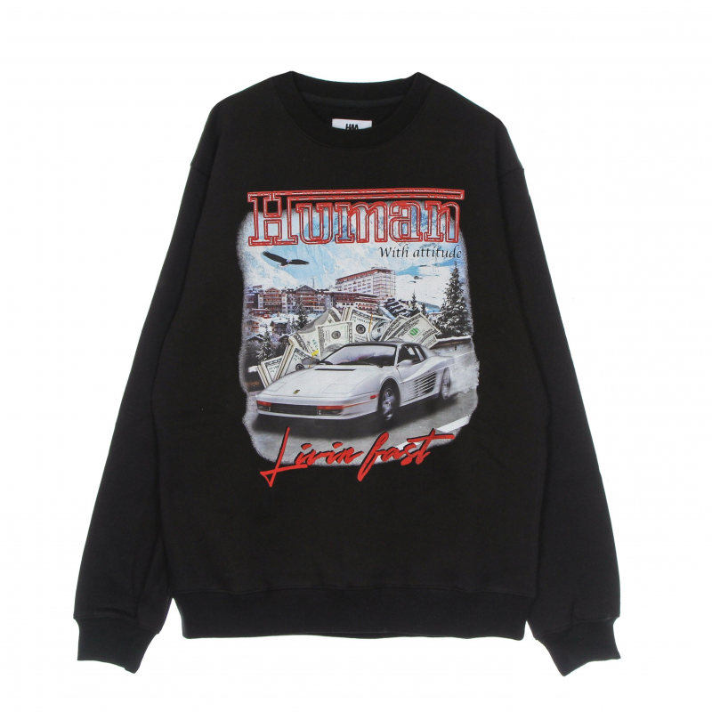 Livin Fast Herren-Sweatshirt mit Rundhalsausschnitt