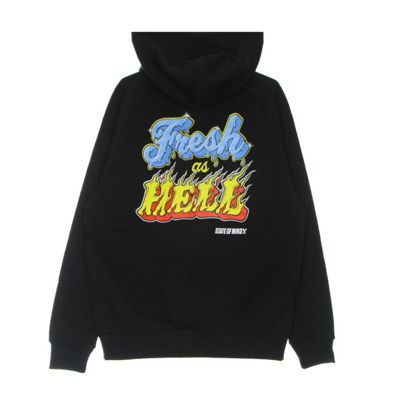 Fresh As Hell Leichter Herren-Hoodie in Schwarz