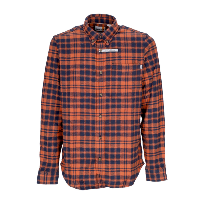 Herren Langarmhemd Heavy Flannel L/s Karohemd Rost