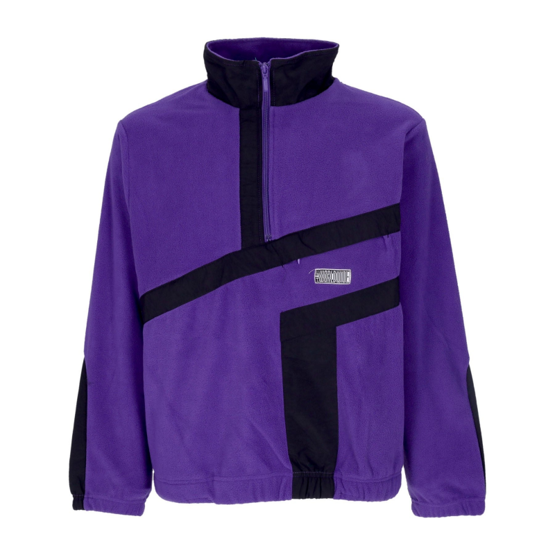 Rollkragen-Sweatshirt aus Polarfleece mit ViertelreiBverschluss von Range fur Herren in Lila