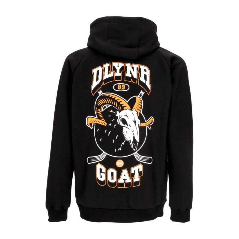 Leichtes Herren-Sweatshirt mit Kapuze und Ziegenschadel-Kapuzenpullover, Schwarz