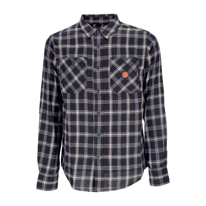Apex Herren Langarmshirt L/s Hemd Schwarz Kariert