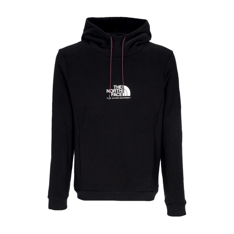 Fine Alpine Hoodie Herren Kapuzenpullover Schwarz/Lila Kaktusblute