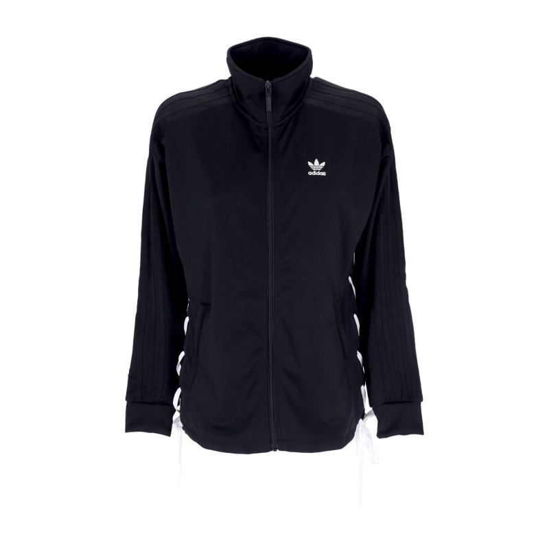 Geschnurte Tracktop-Trainingsjacke fur Damen in Schwarz