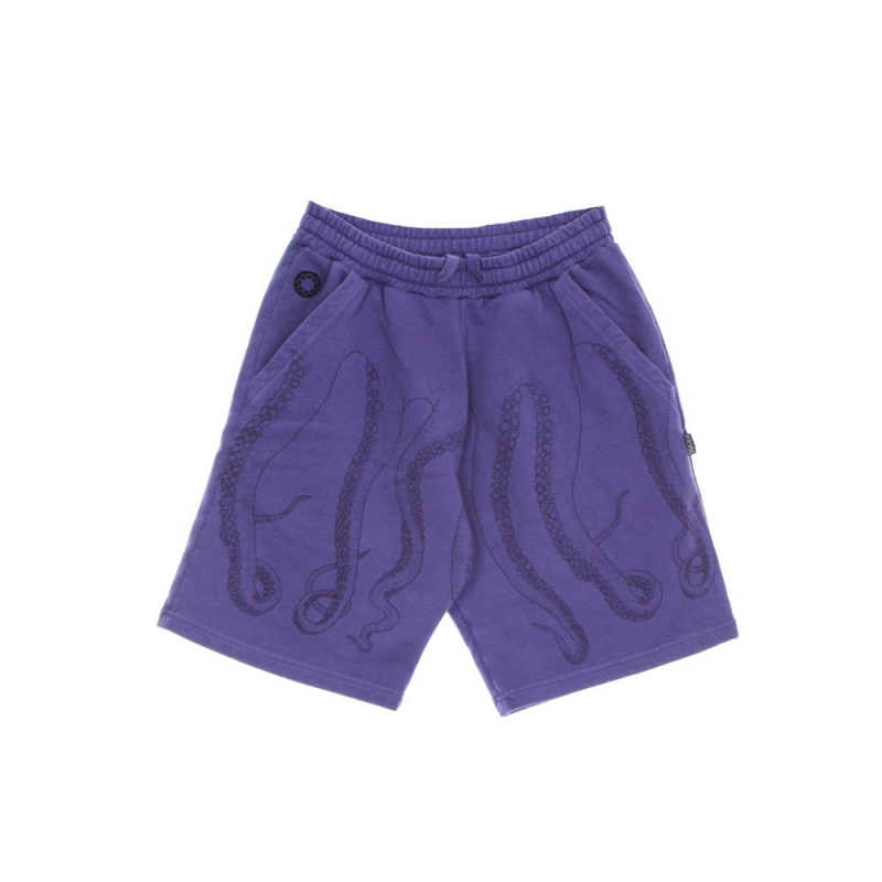 Herren-Trainingsanzug, kurze Hose, gefarbte Sweatshorts, Amethyst