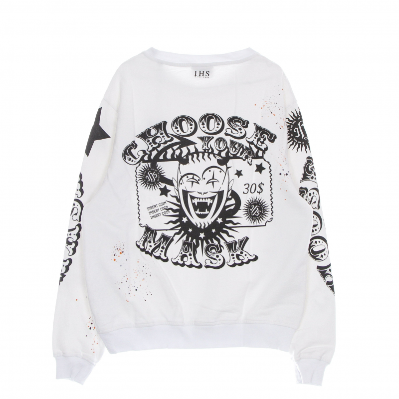 Herren Leichtes Sweatshirt Wahlen Sie Ihre Maske Sweatshirt WeiB