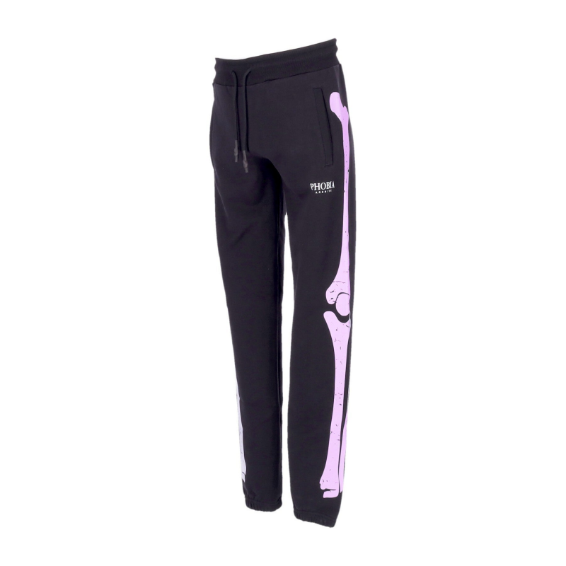 Leichte Trainingshose Herren Skeleton Print Hose Schwarz/Lila