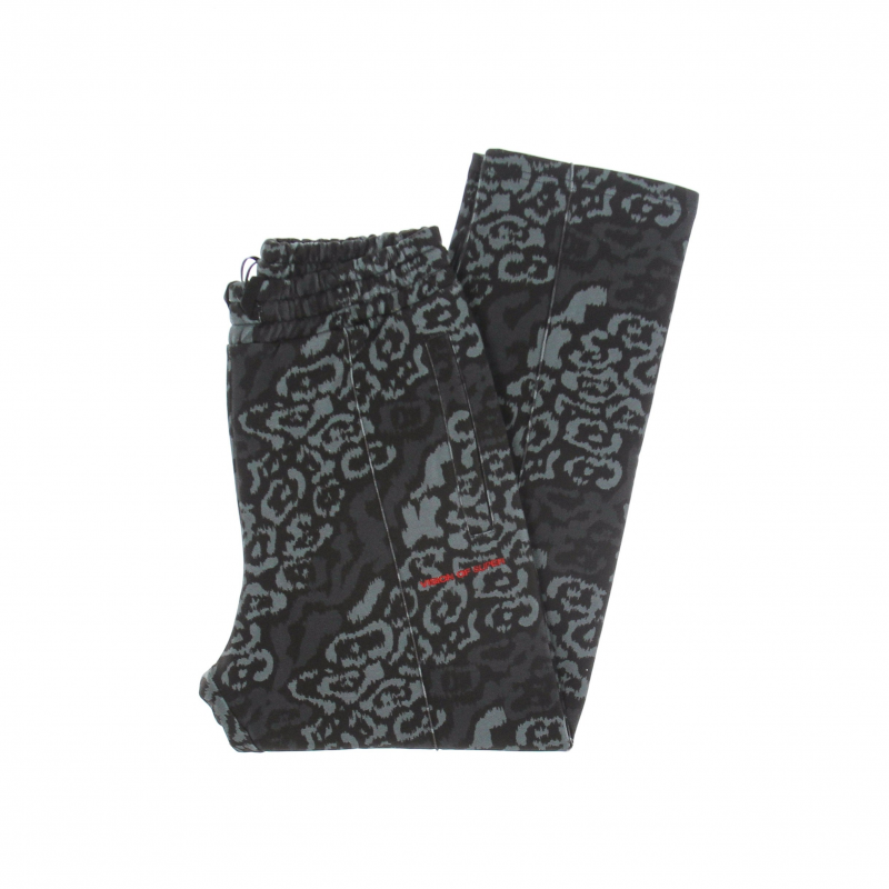 Leichte Herren-Trainingshose, Allover-Leopardenhose, Schwarz