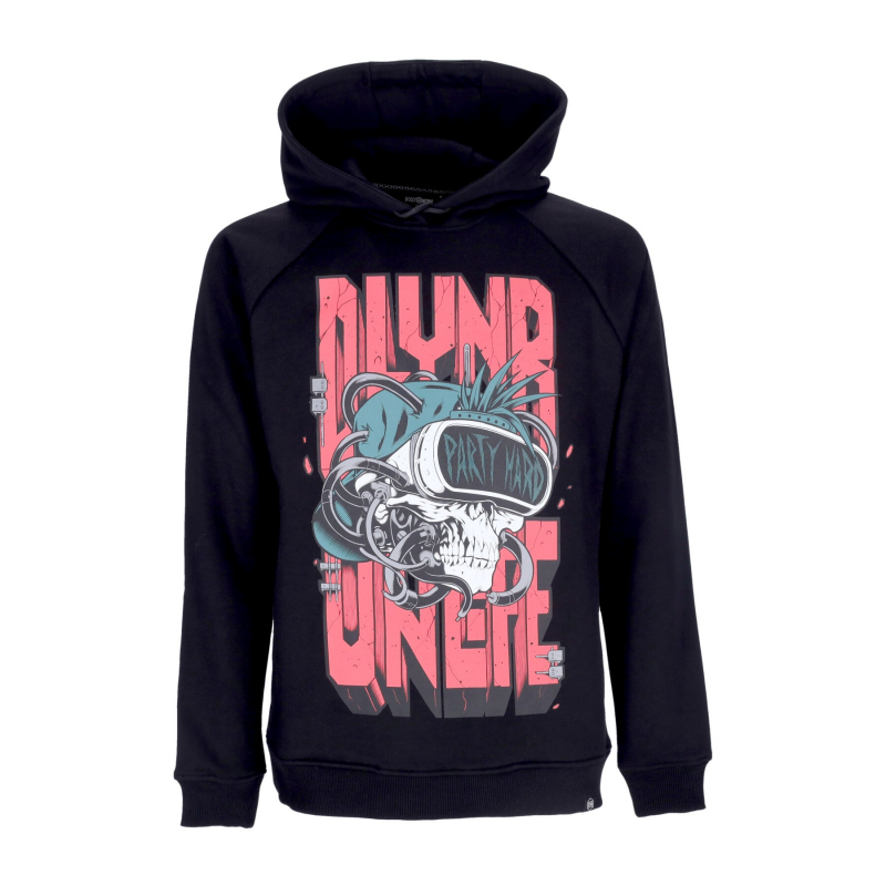 Herren Party Hard Skull Hoodie Schwarz