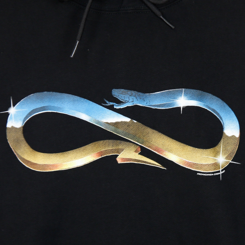 Leichtes Herren-Kapuzenpullover mit Logo-Desert-Hoodie in Schwarz