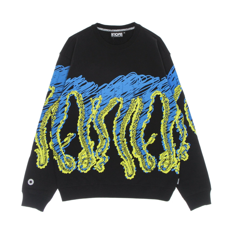 Draft Crewneck Leichtes Herren-Sweatshirt mit Rundhalsausschnitt, Schwarz