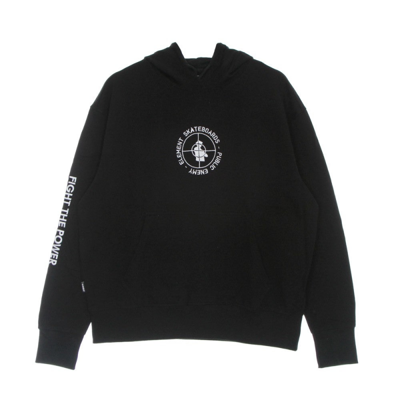 Leichtes Herren-Kapuzenpullover Pexe Target Hoodie Schwarz
