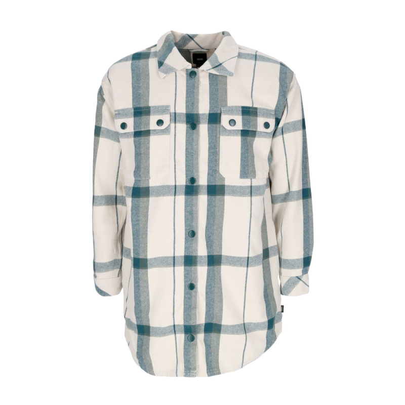 Hal Plaid Shacket WeiBes Damen-Langarmshirt