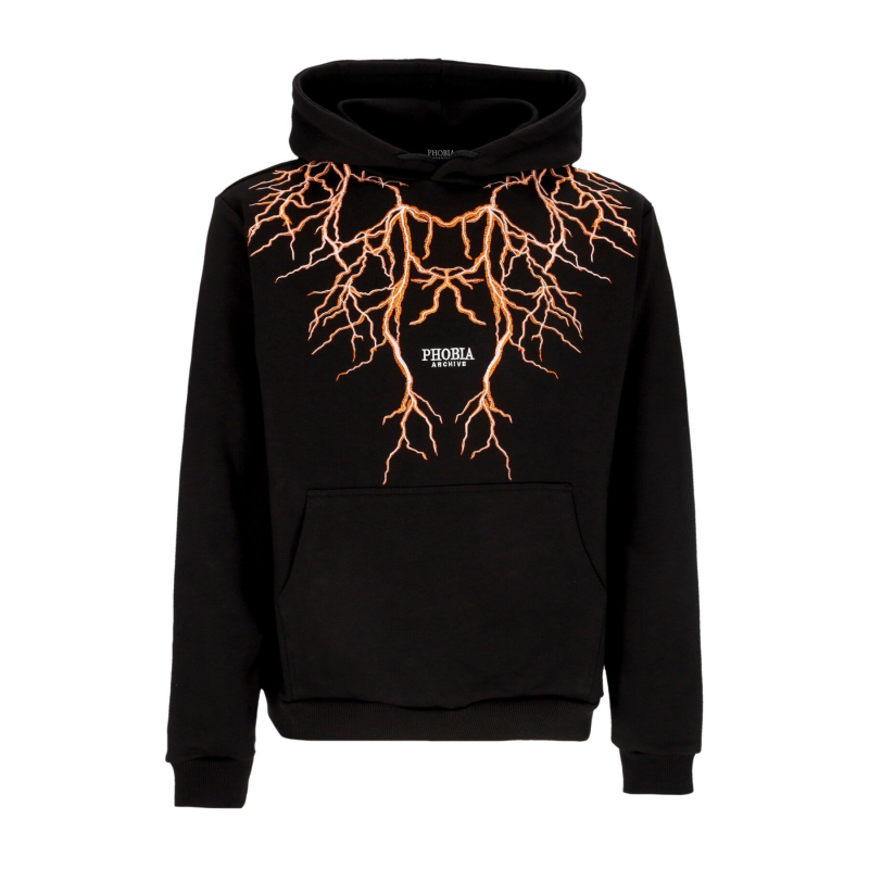 Leichter Herren-Hoodie Lightning Hoodie Schwarz/Orange