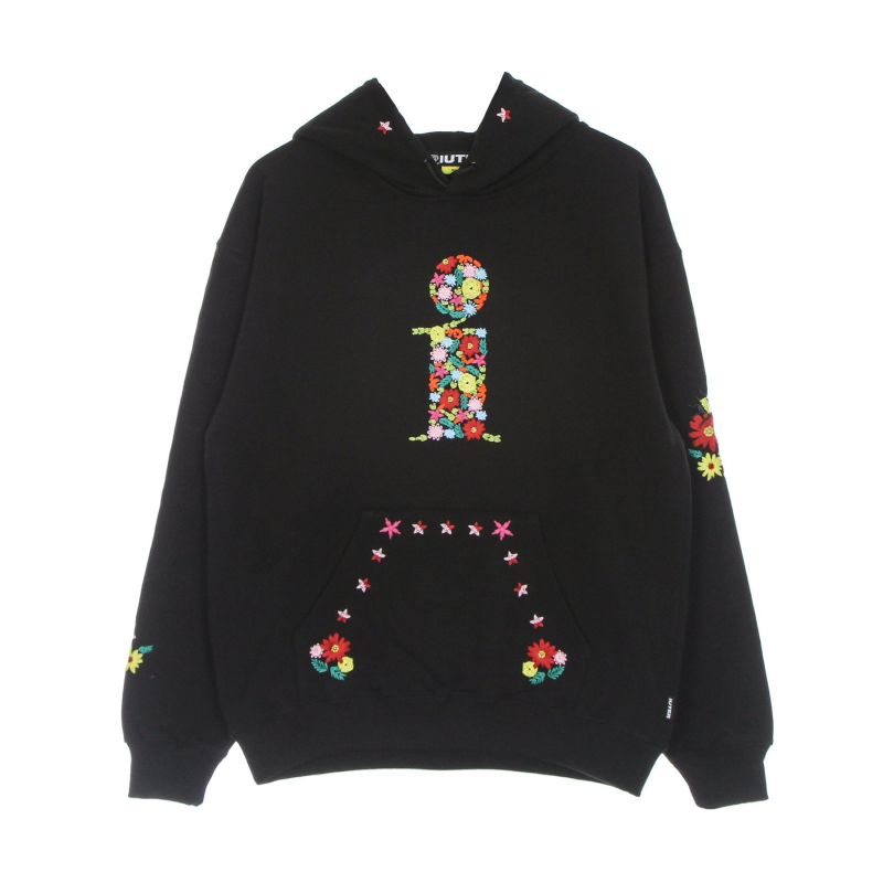 Leichtes Herren-Sweatshirt mit Kapuze, Bouquet Hoodie, Schwarz