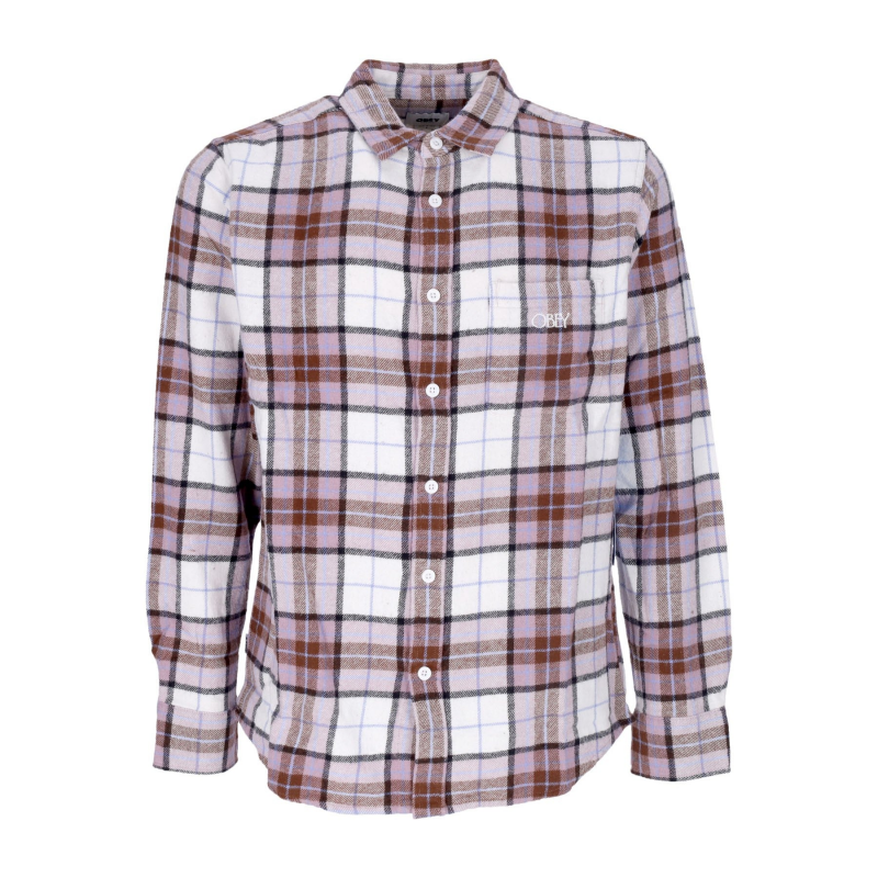 Vince Woven Herren Langarmshirt L/s Unbleached Multi