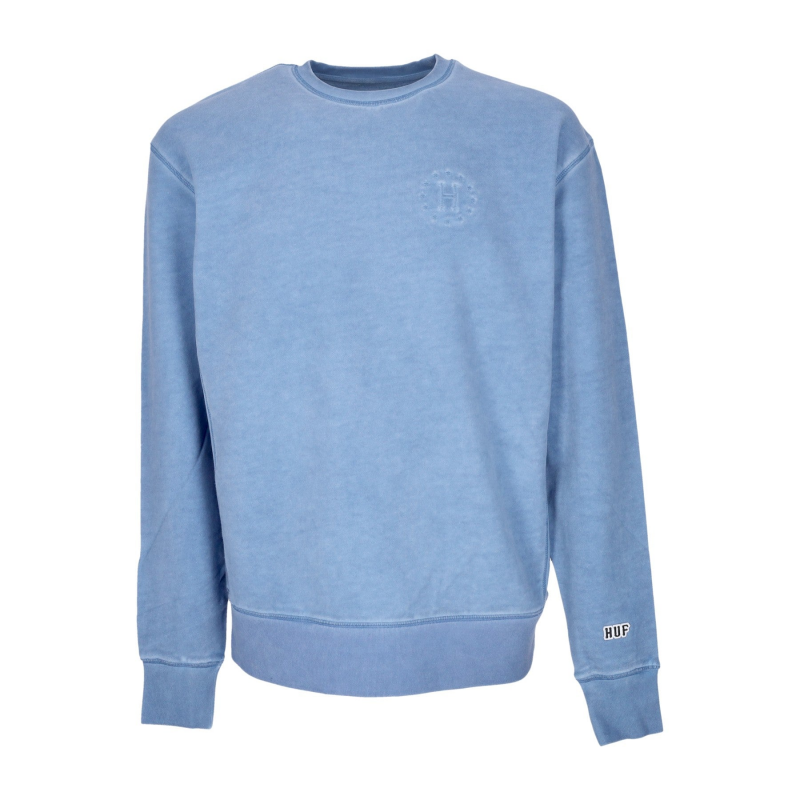 12 Galaxies Faded Crewneck Blaues Herren-Sweatshirt mit Rundhalsausschnitt