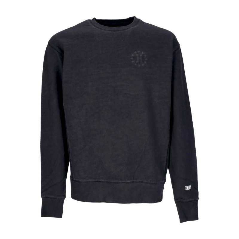 12 Galaxies Faded Crewneck Gun Metal Herren-Sweatshirt mit Rundhalsausschnitt