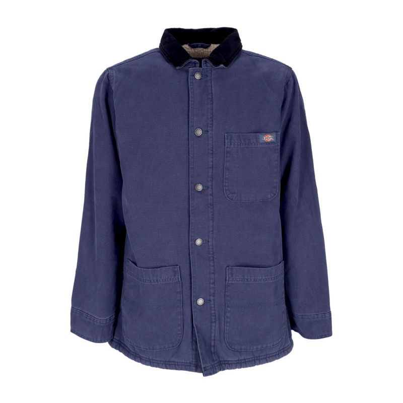 Arbeitsjacke fur Herren, Entenleinen, Arbeitsmantel, Stone Washed Navy