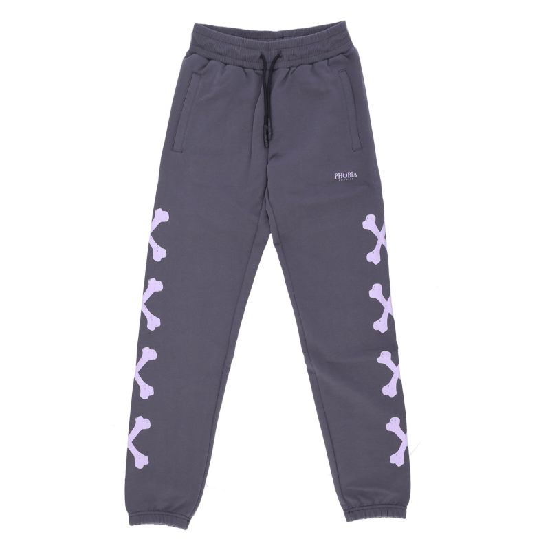 Leichte Herren-Trainingshose Cross Bones Hose Grau/Flieder