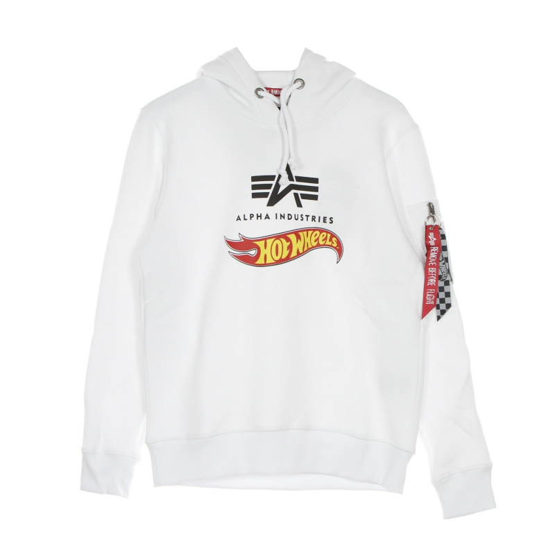 Hot Wheels Flag Hoody Herren Sweatshirt WeiB