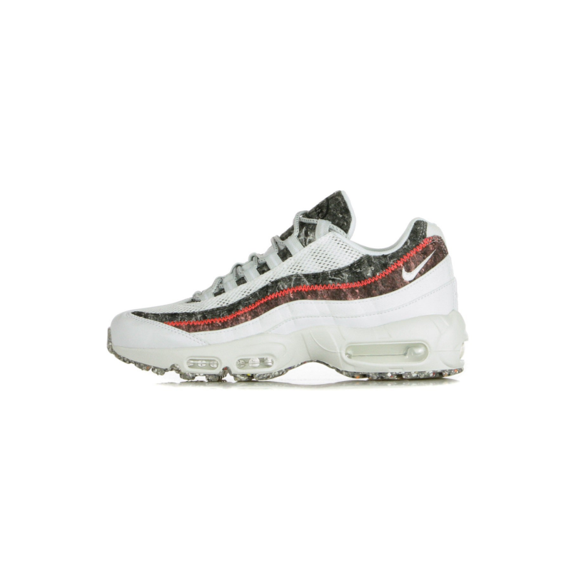 Air Max 95 Herren-Halbschuh in WeiB/Photon Dust/Bright Crimson