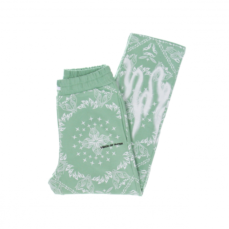 Leichte Herren-Trainingshose mit Bandana-Print, Grun