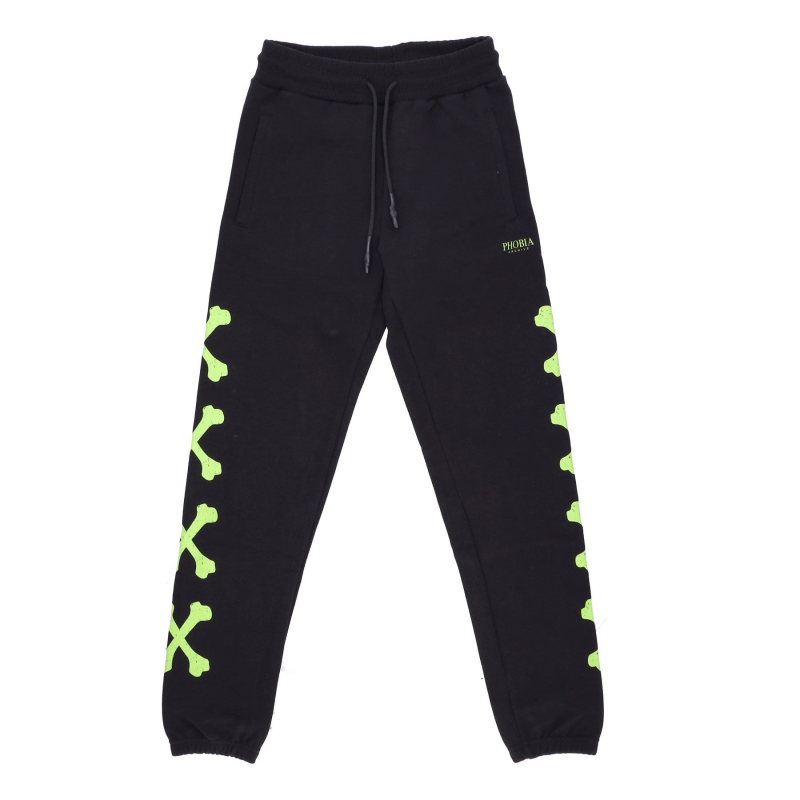 Leichte Trainingshose fur Herren von Cross Bones, Schwarz/Grun