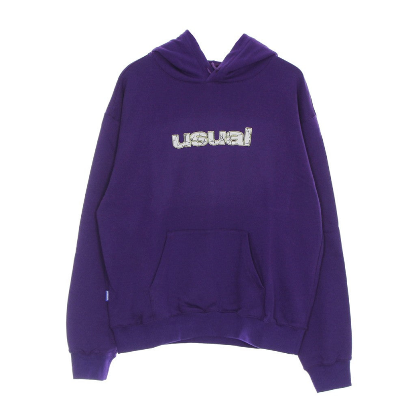 Leichtes Kapuzen-Sweatshirt fur Herren, Cracked Hoodie, Lila