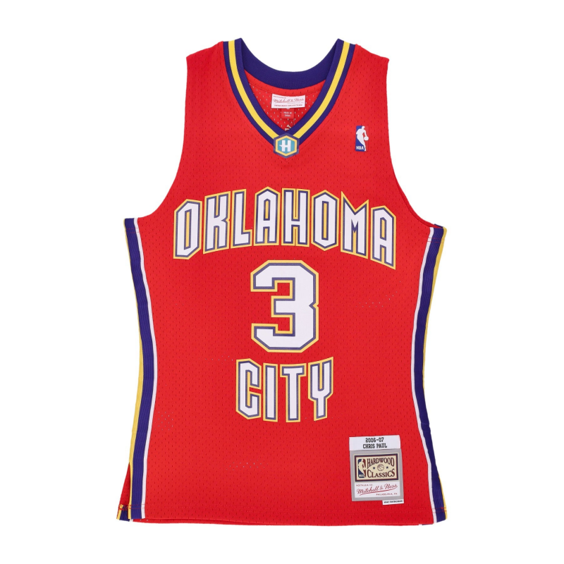 Herren-Basketball-Tanktop Nba Swingman Jersey Hardwood Classics Nr. 3 Chris Paul Neohor Rot