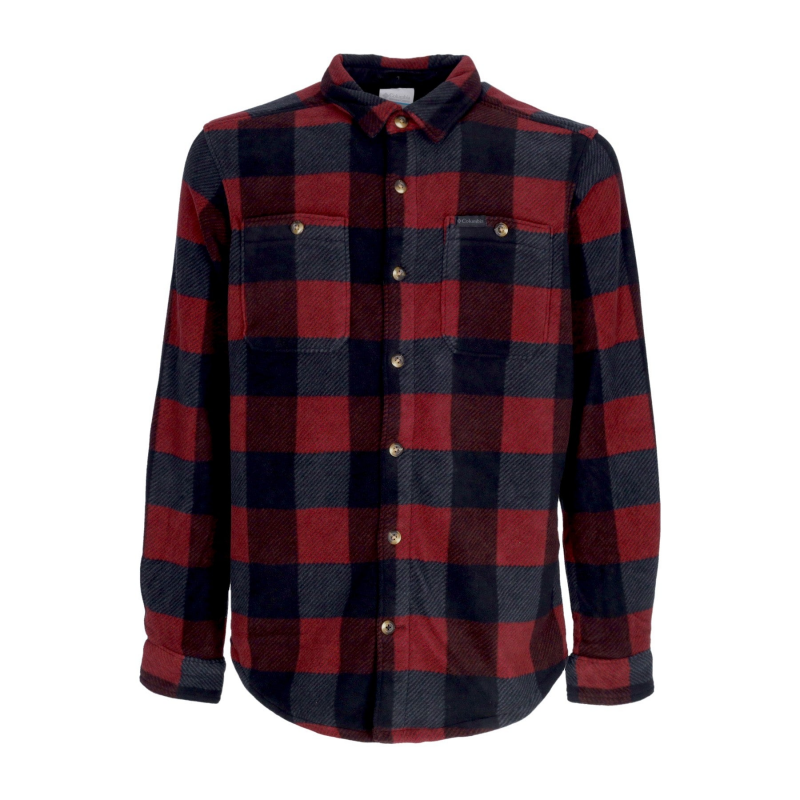 Langarmhemd fur Herren, Flare Gun, Fleece-Uberhemd, Holunder-Multi-Check